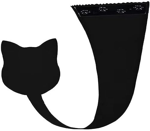VicSec Womens C-String Invisible Panty Heart Shaped Self Adhesive Seamless Strapless Elegant Thong Underwear (Black-Cat)