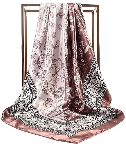 BYUTFA Schal 35'' Bohemia Bandana Kopftuch für Frauen Stretch Square Turban Kopftuch Punk Leichte Kopfwickel Kopfbedeckung