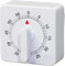 1 x weißer mechanischer 60 Minuten/1 Stunde Kurzzeitwecker, Küchenwecker, Eieruhr, Countdown-Timer mit lautem Alarm, Zeitmanagement-Werkzeug für Haushalt, Küche, Kochen, Backen, Küchen-Gadgets