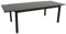 DEGAMO Gartentisch Ausziehtisch ELBA XXL, 200/300x110cm, Aluminium anthrazit + Glas schwarz, Outdoor