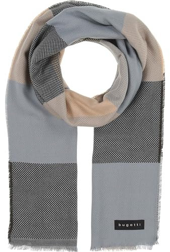 bugatti Herren Schal - 45 x 178 cm - Karierter Schal aus 100% Baumwolle