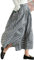 Leyoutx Damen-Culotte-Hose aus Baumwollleinen, weites Bein, elastische Taille, kariert, Vichy-Muster, Capri-Palazzo-Hose, Schwarz, M