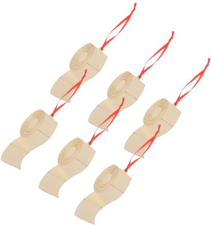 Garneck 6St Toilettenpapier Anhänger aus Holz Dekoration Schlafzimmer Bedroom Decor Weihnachtsbaumanhänger aus Holz Christbaumschmuck 2020 Ornament Weihnachtsdekorationen Weihnachtsschmuck