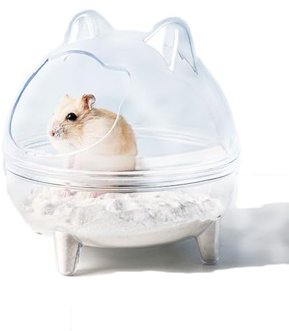 Coogime Groß Hamster Badewanne, Hamster zubehör, Hamsterkäfig, Transparente Hamster Sand Badezimmer Sandkasten, Sandbad Behälter für Rennmaus, Igel, Meerschweinchen, Kleintier Zubehör