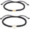 Mutter Tochter Armband Mutter Tochter Passend dazu Einstellbar Herz Armbänder 2er Set Schwarzen String Muttertag Geburtstag Geschenk für Mutter Tochter Freund Schwester