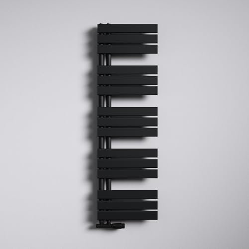 Mai & Mai Radiateur Central Sèche-Serviette Radiateur Salle de Bain 131x40 Gris Noir en Acier Inoxydable FN