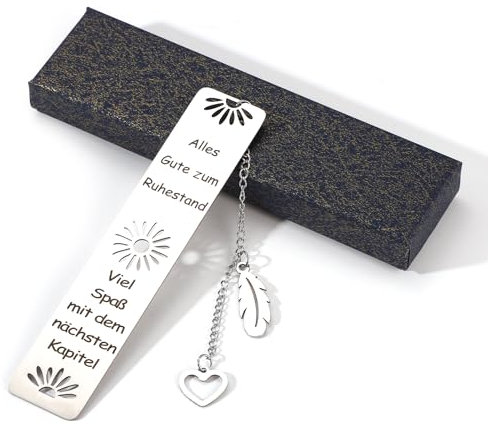 Ruhestand Lesezeichen, Coole Ruhestand Geschenke für Frauen und Männer 2024 Lesezeichen Dankeschön mit Geschenkbox für Pensionierte Lehrer Kollegen Mitarbeiter Chefs Freunde