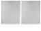Hochleistungs-Aluminium-Fettfilter für Dunstabzugshauben, 2 Filter, 350 x 240 x 9 mm
