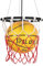 Hnexsei Moderne Glas Pendelleuchte Basketball Pendellampe Kronleuchter für Küche Schwarz Metall und kreative Lampenschirm Leuchte Deckenleuchte