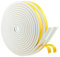 Lot de 2 rouleaux de ruban d'étanchéité autocollant en mousse - Blanc - 10 mm x 6 mm - En caoutchouc mousse - Pour porte, fenêtre - Résistant aux intempéries, anti-collision - Isolation acoustique