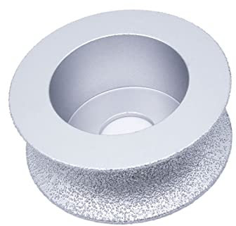 Disques de coupe diamantés pour meuleuse d'angle ， Meule diamantée brasée sous vide, fraise diamantée à nez arrondi, meule de profilage for pierre, granit, bord abrasif, 25 mm(30mm)