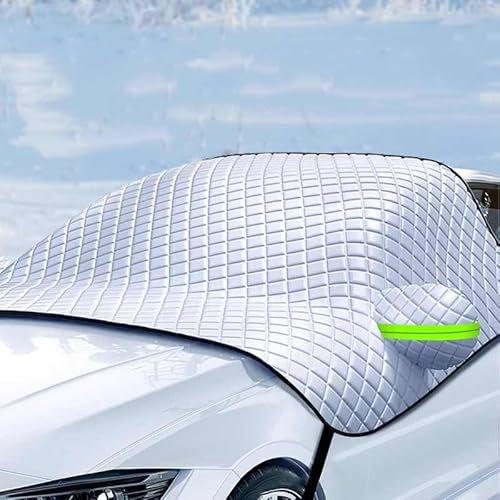 HDAKLA Frontscheibenabdeckung Winter für VW Golf 6 Single Door, Faltbare Autoabdeckung Winter Schutzabdeckung Auto Scheibenabdeckung für gegen Schnee Frost und Sonne,S 230x145cm