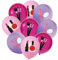 24 Stück 12 Zoll Ballons Makeup Ballons Pinsel Spiegel Lippenstift Latex Ballons Makeup Thema Party Mädchen Party (makeup)