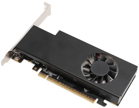Elprico 4 GB GDDR5 128-Bit-Grafikkarte mit Lüfter für ITX-Gaming-PC, HD-Multimedia-DVI-Ausgang, Hochgeschwindigkeits-GPU-Takt