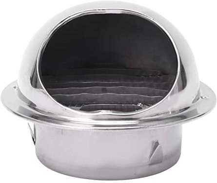 Accesorio de ventilación de cubierta de viento a prueba de lluvia de acero inoxidable para ropa de baño de cocina secadora industrial (4 pulgadas)