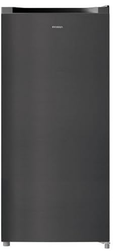 INFINITON CV-A125N - Congelador Vertical, 140 litros, 125 cm de Altura, Cíclico, 4 cajones + 1 compartimiento Flap, E, Regulación de Altura, Puerta Reversible, Negro