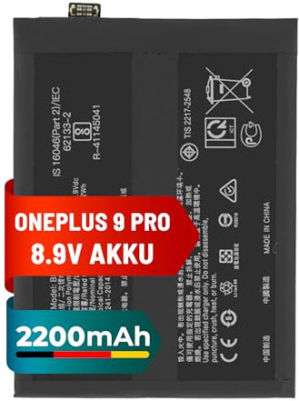 Mpsmobile® Akku für OnePlus 9 Pro – BLP827 | 2200mAh | Zuverlässige Leistung und Lange Betriebszeiten