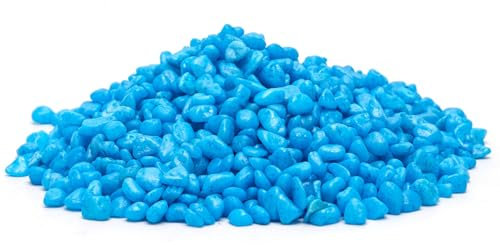 Patapalooza Gravier décoratif Bleu pour Aquariums, idéal pour l'aménagement paysager Aquatique, naturalise Les environnements et améliore Le Bien-être des Poissons.