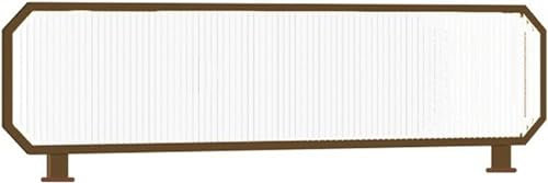 Hochtisch-Glas-Trennwand für Esszimmer, halbsichtbar, 99,8 x 30 cm, schwarz gestreift, Dekorationszaun