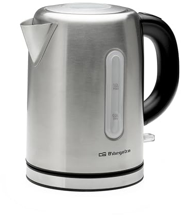 Orbegozo KT 6023 Hervidor de Agua | 1L, 2200W, Acero Inoxidable