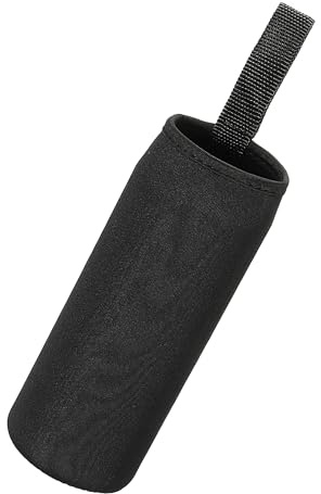 TOP-VIGOR 500ml Neoprene Water Bottle Sleeve – Insulated Non-Slip Cover with Strap, Fits 17oz (65–70mm) Bottles/Cans – Black 2 Pack