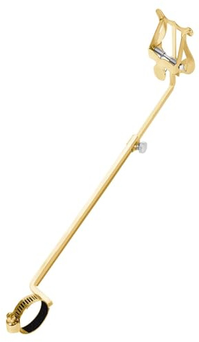 Bosiyrggrl Instrument Flute Marching Music Clip Portable Flute Music Clip Flute Accessories Gold