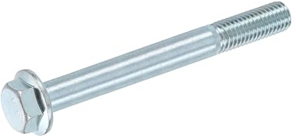 QUARKZMAN 1 Stück Sechskantflanschschraube M8-1.25 X 100mm Metrische Flansch-Sechskantschraube Teilgewinde DIN 6921 Flanschschrauben Sechskantschrauben Kohlenstoffstahl Verzinkt Blau/Weiß