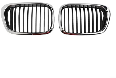 Drivstraw Chrom Schwarz Front Nieren Gitter für E39 1997-2003 Kompatibel mit 525i 528i für 530i 540i M5 Modelle OEM 51137005837 51137005838 ABS Konstruktion (Paar)
