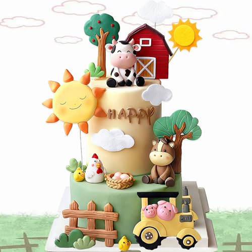 Bauernhof Geburtstag Deko Farm Birthday Deko Bauernhof Kuchendekoration | Bauernhof Geburtstag Deko Farm Birthday Deko Bauernhof Kuchendekoration Bauernhof Tortendeko Kuh Geburtstag Schafe Birthday