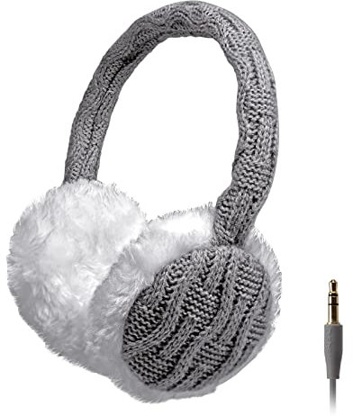 SBS Kopfhörer Ohrwärmer in grau - Ohrenschützer mit integrieren Kopfhörern & Mikrofon