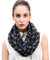 Lina & Lily Damen Loop Schal mit Elefanten-Motiv (Schwarz)