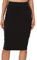 Pretty Fashion Damen Midi Rock Stretch Figurbetont Business Bleistift Röcke (Schwarz, L)