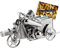 BRUBAKER Weinflaschenhalter Vintage Motorrad mit Beiwagen Nostalgie Deko-Objekt Metall mit Grußkarte für Weingeschenk