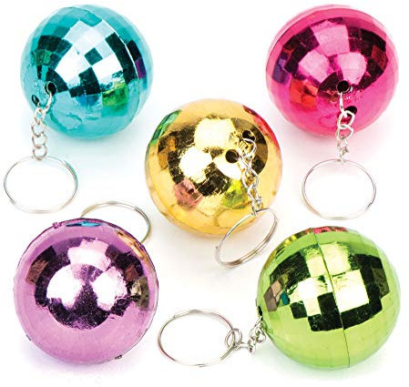 Baker Ross Schlüsselanhänger mit glitzernder Discokugel als lustiges Spielzeug (6 Stück)