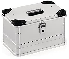 Aluminiumbox L432xB335xH277mm 29l m.Klappverschlus s u.Stapelecken