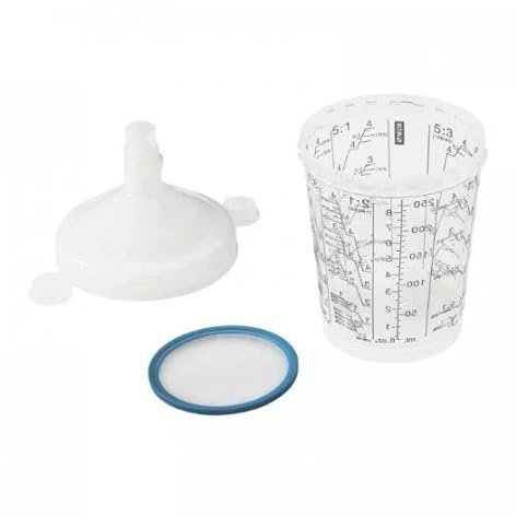 SATA RPS Einwegmischbecher 0,3 l minijet, 60 Stk/VE 125 µm Flachsieb