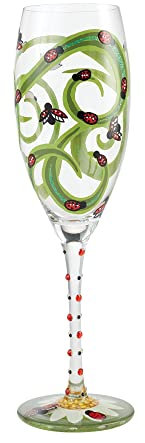 Lolita 6004364 Designs Ladybug Prosecco Wine Glass, Multicolor, one size