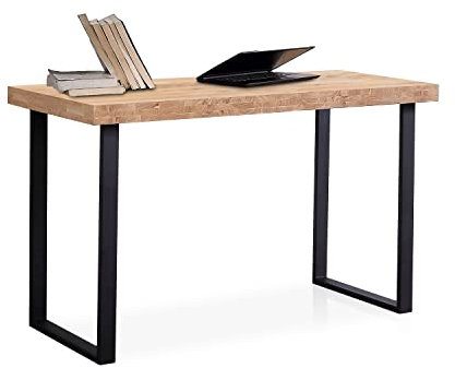 Adec Group Natural, Mesa de Estudio, Escritorio o Despacho, Mesa de Oficina, Color Roble Salvaje y Negro, Medidas: 120 cm (Largo) x 60 cm (Ancho) x 73 cm (Alto)