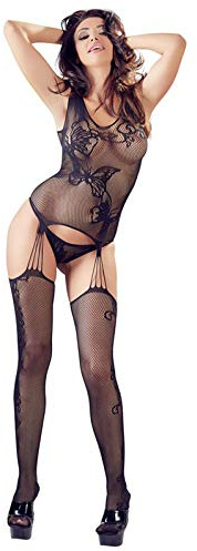 Mandy Mystery line mystery Line Straps-Catsuit mit Schmetterlingsmotiv