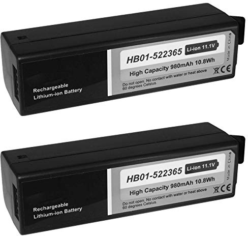 2X Akku kompatibel zu HB01-522365 für DJI Osmo (Pro, Raw, Plus, Mobile) / Zenmuse X3, X5(R) [Li-Ion / 980 mAh / 11.1V]