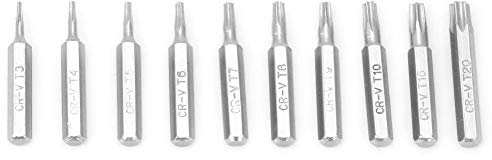 Pentalobe Screwdriver Bits, 10PCS 4mm T3/T4/T5/T6/T7/T8/T9/T10/T15/T20 Shank Pentalobe Screwdriver Bits Set Repair Tools