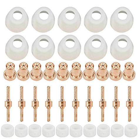 BE-TOOL Plasmaschneider, 40 Stück Plasmaschneider, Verbrauchsmaterialien für PT-31-40 Torch CUT-40 K3E6