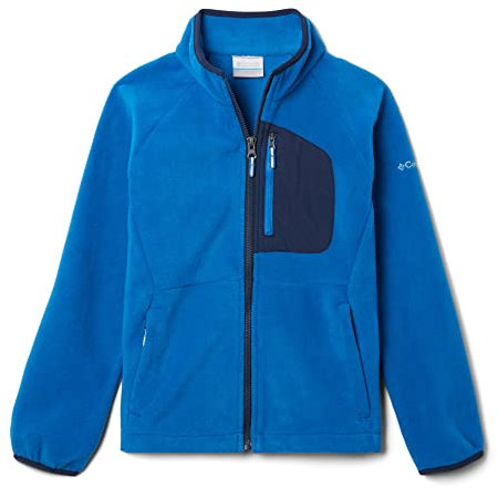 Columbia Fast Trek Fleece Full Zip, Giacca In Pile Con Cerniera Intera Unisex Bambini, Bright Indigo/Collegiate Navy, Taglia XXS