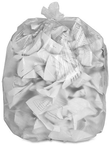 Lot de 100 sacs poubelles transparents de fabrication britannique - 60 litres - 50 pièces sur un rouleau