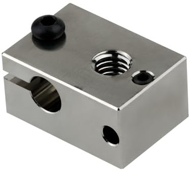 3D Printer High Temperature Plated Copper Heater Block for PT100 Cartridge Sensor Version V6 Hotend Titan Aero Extruder (Copper)