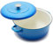 Merten & Storck Horno Holandés de Hierro Esmaltado Hecho a Mano, Apto para Todo Tipo de Cocinas, Inducción y Horno, 26 cm/ 5L, Azul Claro