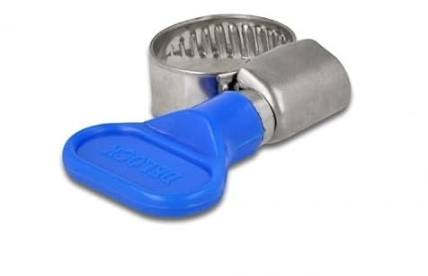 Delock Schlauchschelle mit Flügelmutter 10-16 mm 10 Stück blau