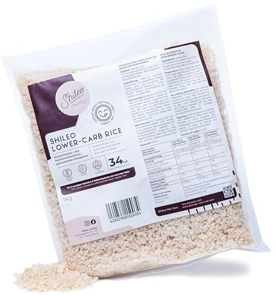 Shileo Konjak Reis getrocknet 1kg | energiereduzierter Lower Carb Shirataki Konjakreis | Konjak-Reis (fast) ohne Kohlenhydrate für eine bewusste Low-Carb Ketogene Ernährung