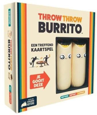 Exploding Kittens Throw Throw Burrito DE - Kartenspiel - EIN Kartenspiel und Völkerball in einem - Für die ganze Familie - Deutsch