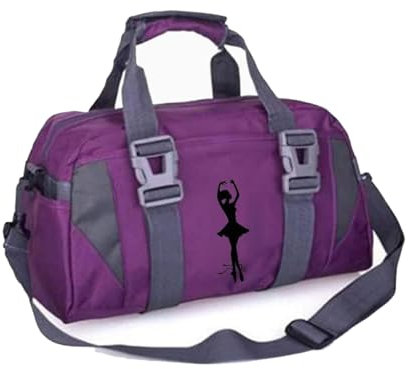 Sport Gym Taschen für Frauen Yoga Tasche Ballett Tanz Duffle Bag für Mädchen Overnight Taschen für Mädchen Wochenendtaschen (Lila, S)